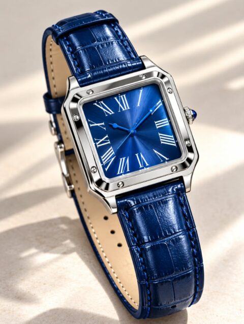 Blue Male Cartier Watch